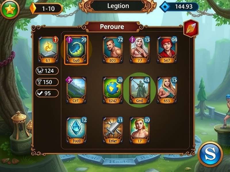 Tea Clove Legends card collection interface